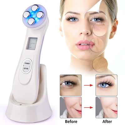 Mikroströme Maschine für Gesicht 5 in 1 RF Radiofrequenz LED Lichttherapie Gesichtslifting Massagegerät Hautstraffung Pflege Schönheit