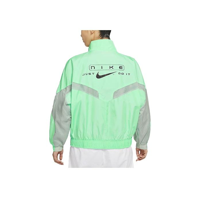 Nike Sportswear Woven Jacket With Stand Collar And Panel Design Women Outerwear Green CZ8849-342