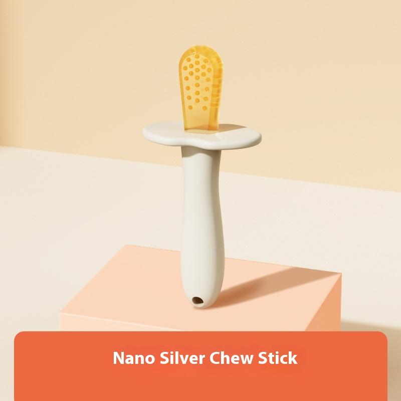 

Baby Silicone Teeth Grinding Stick Boiled Toothpaste Teething Grinder Q Elastic Massage Gum Color Bite Glue