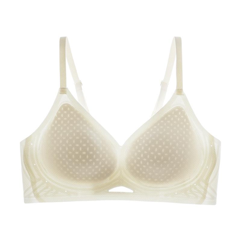 Cool Touch Seamless Push Up Bra for Small Bust, Soft Support Wireless Uplift Anti-Sagging Breathable Lingerie
