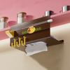 Large Capacity Upside-Down Paper Towel Rack Plastic Cling Film Holder Face Towel Holder  Kitchen