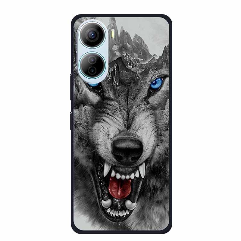 For ZTE Libero 5G IV Case Animals Silicone TPU Back Cover Soft Phone Cases for ZTE LiberoIV 5GA302 Protector Wolf Cool New Shell