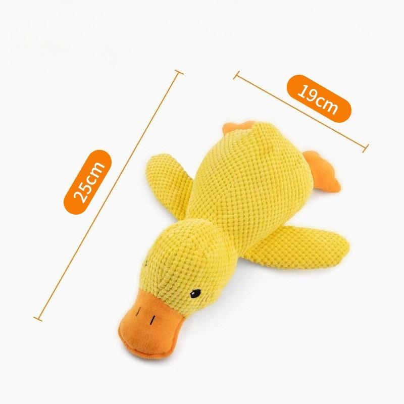 Plush Companion Sleeping Duck Dog Playthings ideal for Small Large Dogs Bite Resistant Teeth Grinding Sound Relief Duck Sound Toy