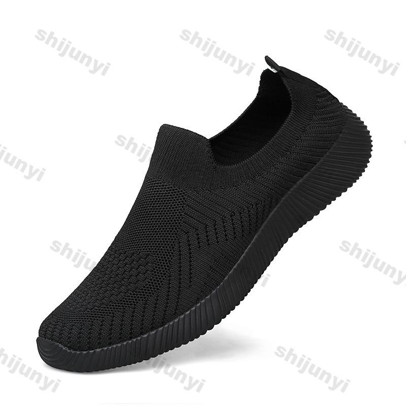 Large Size Women's Shoes 2025 Summer Mesh Breathable Non Slip Sports Casual Shoes Comfortable Lightweight Fashion Slip on Flats