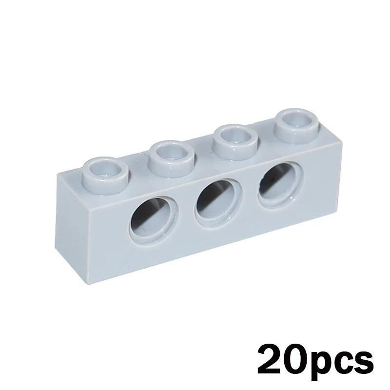 Brick 1x4 with 3 Holes MOC Technical Assemble Particles 3701 DIY Building Blocks Educational Toy for Kids