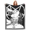 Satanic Nun Satan Flannel Blanket Religious Soft Warm Throw Blanket for Couch Bed Travelling Printed Bedspread Sofa Bed Cover