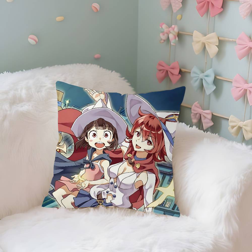 Little Witch Academia Kuddfodral Kudde Nordic Vintage Stil Kuddfodral Hem Vardagsrum Soffa Soffa Sittplats