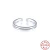Minimalist Glossy Hipster Ring S925 Sterling Silver Open Ring Double-Layer Hollow Daily Commuter Ring
