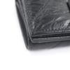 Excellent BALENCIAGA Tri-fold wallet Crush B logo Metal black leather  Used