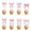 Embellishments Cake Party Butterfly Bow Picks Paper Birthday Celebration Decor