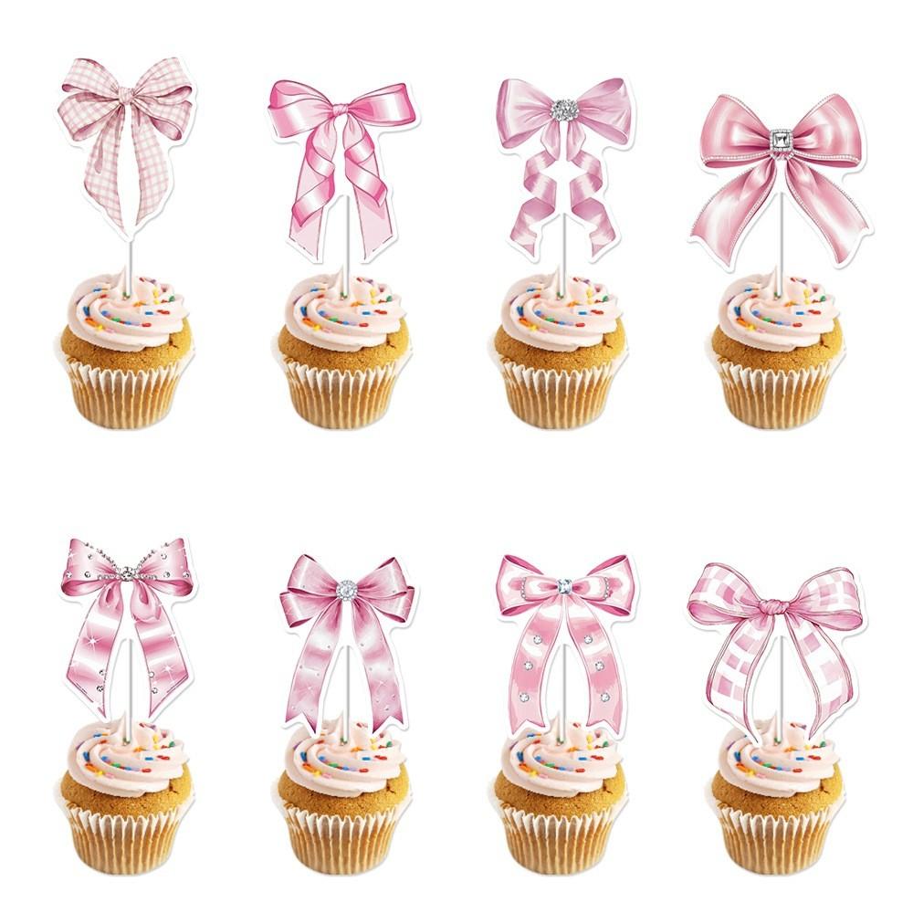 Embellishments Cake Party Butterfly Bow Picks Paper Birthday Celebration Decor