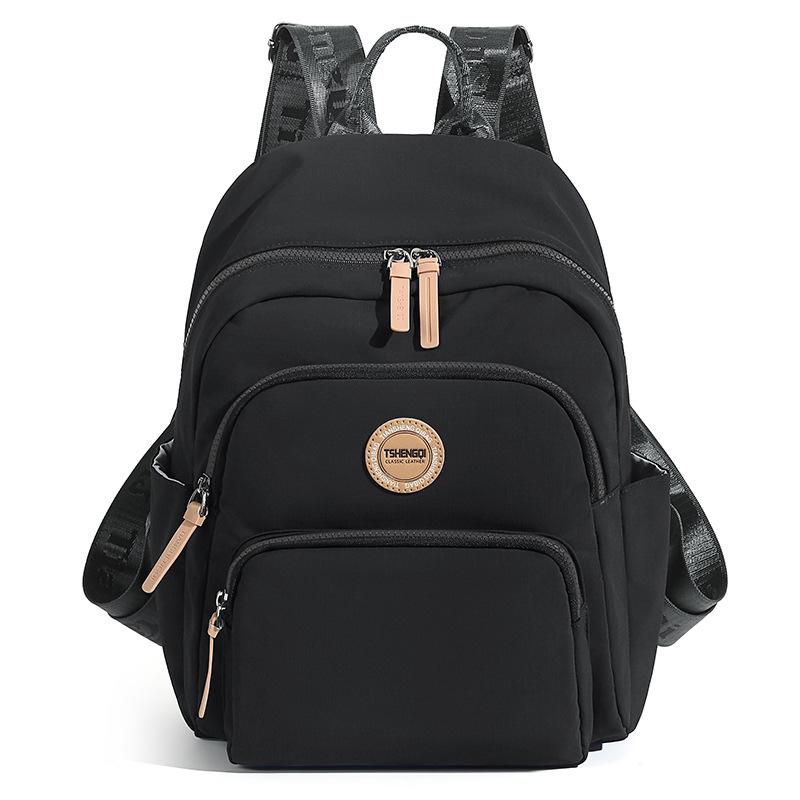 Minimalist Nylon Backpack for Women Large Capacity School Bag Casual Travel Daypack Purse