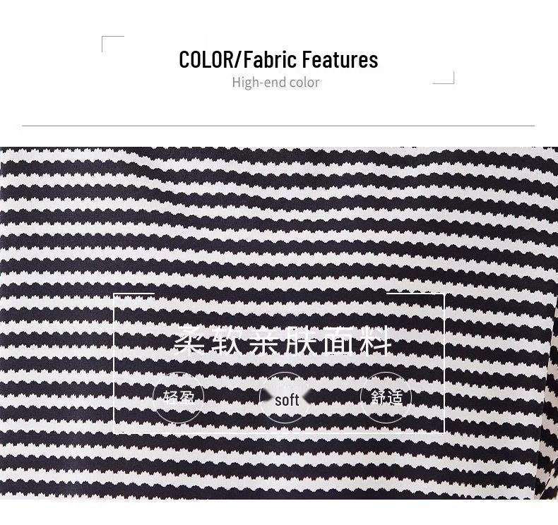 Vielseitiges gestreiftes Sommer-Plus-Size-Chic-Midikleid