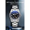 ADDIESDIVE Hot Sale GMT Quartz Watch Stainless Steel Bubble Mirror Glass BGW9 Super Luminous Men's Watches AD2035 NEW Waterproof