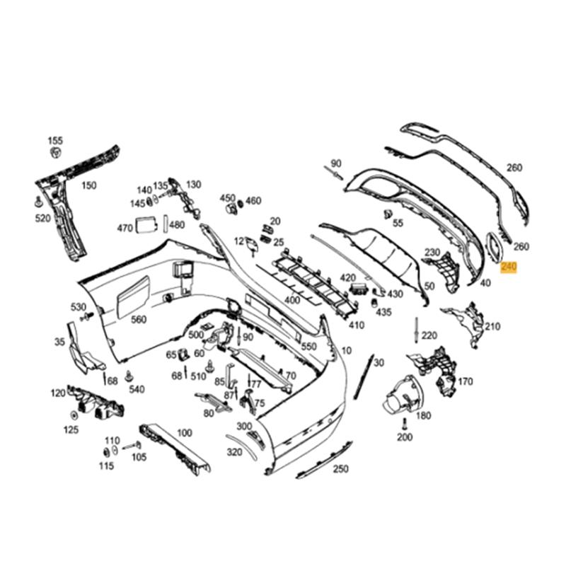 AEF3-Triminelă Ornament Capăt Evacuare Spate Stânga&Dreapta Capac Evacuare Ornament Pentru Mercedes Benz W177 W238 E W205 A2058852221 A2058852321