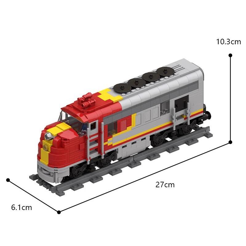 Santa Fe Super Chief Heavy Duty Zug Bausteine Set Eisenbahnschiene Steine für Kinder Erwachsene Spielzeug