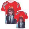Tshirts Anime Chainsaw Man 3d Print Boys Girls Oversized Short Sleeve T Shirts Cartoons Crew Neck T-shirt Kids Tee Tops Clothes