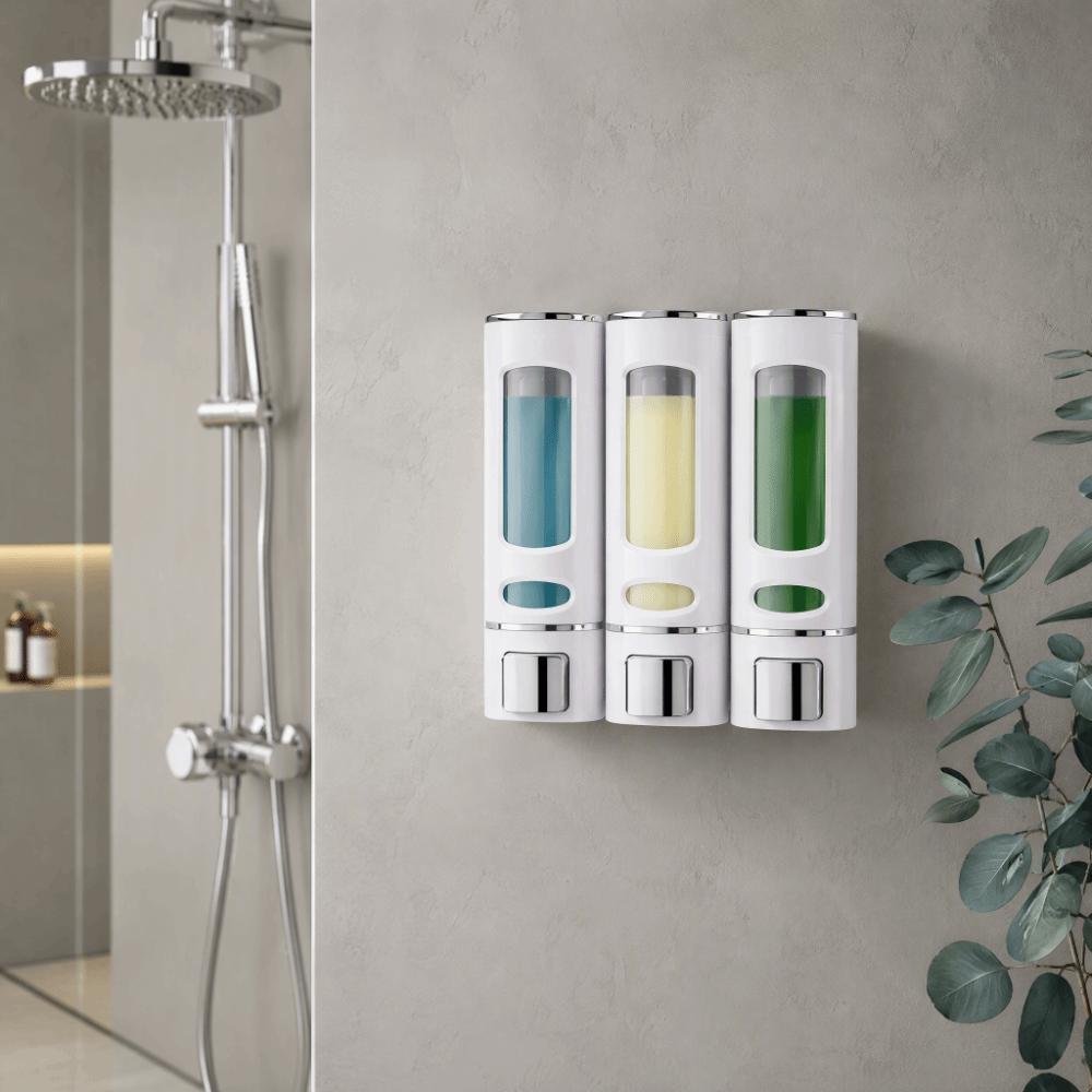 White Black Shampoo Dispenser Plastic Body Wash Dispenser Convenient Soap Dispenser Home Hotel