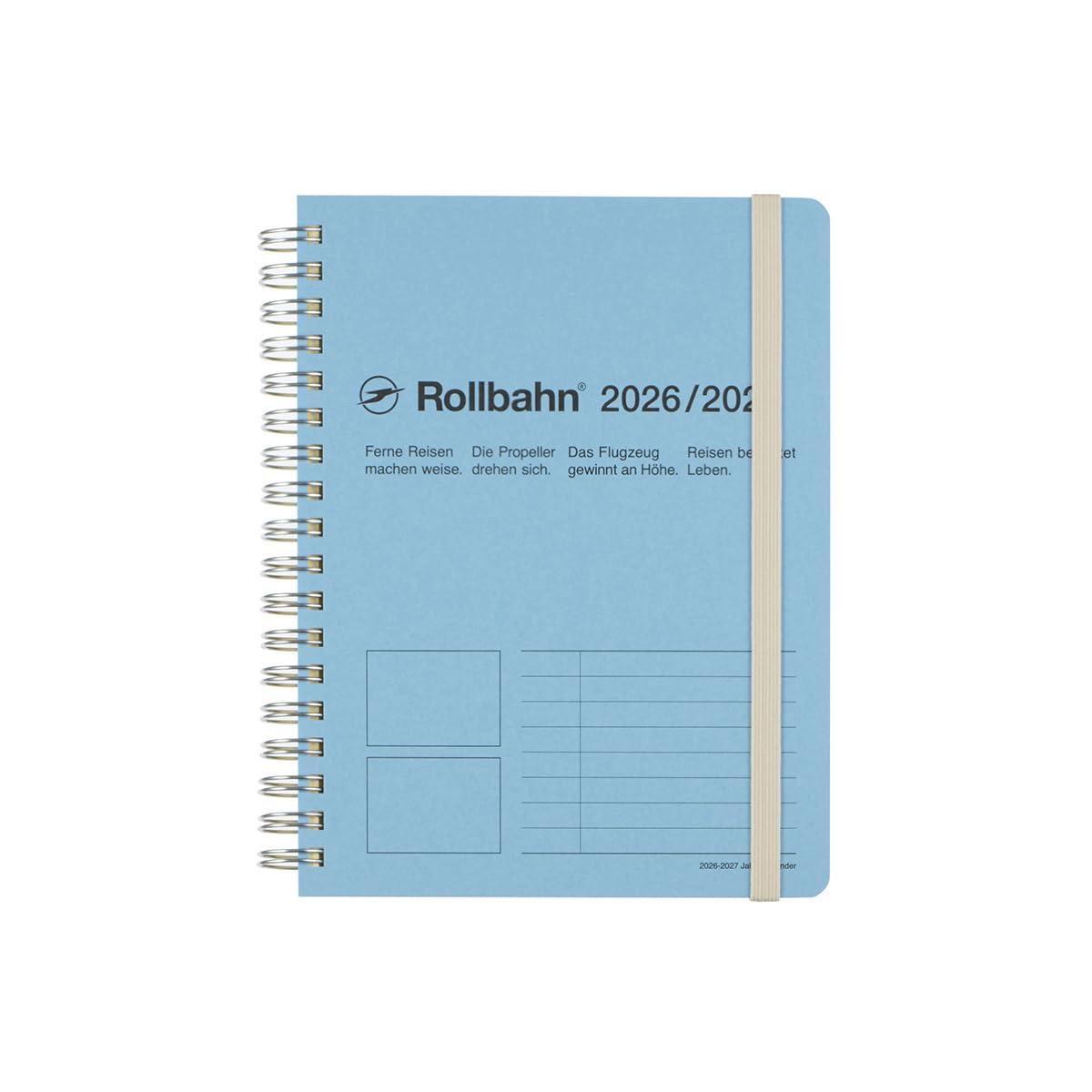 DELFONICS Rollbahn Diary Lubric L 2026-2027 March start blue gray