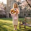 Graduation Gift Bear Knitted Bouquet Creative Adult Gift Girl Birthday Doll Graduation