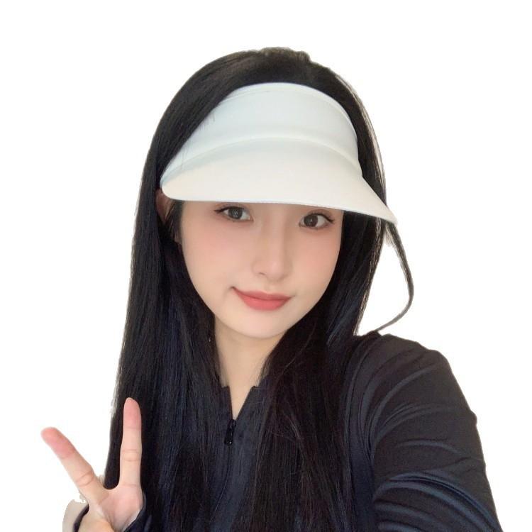 Summer Outdoor Running Cycling Empty Top Breathable Sunscreen Cap Women'S Casual Versatile Face Small Visor