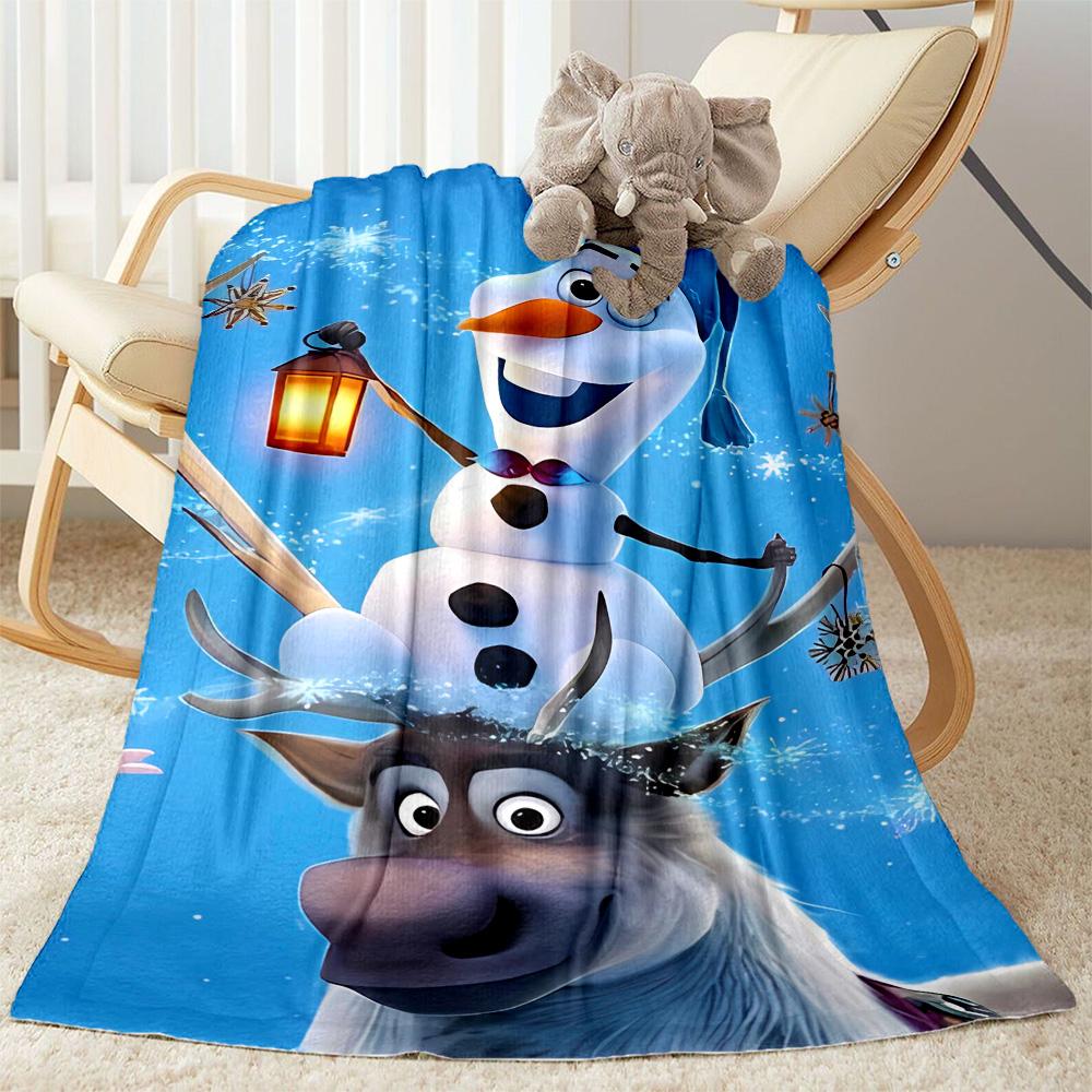 Winter Snowman Adventure Blanket Soft Warm Cozy Suitable for Seaside Chair Couch Four Seasons Universal Warmthful Decor