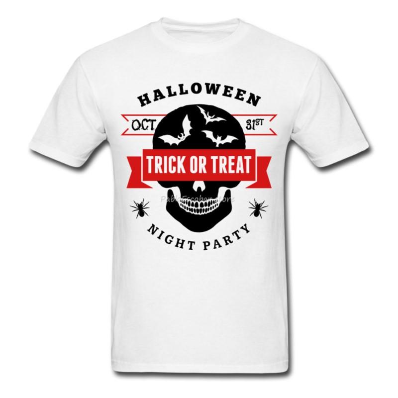 men cotton tshirt male teeshirt Halloween Party Trick Or Treat MenS TShirt Homme Plus Size Tee Shirt S