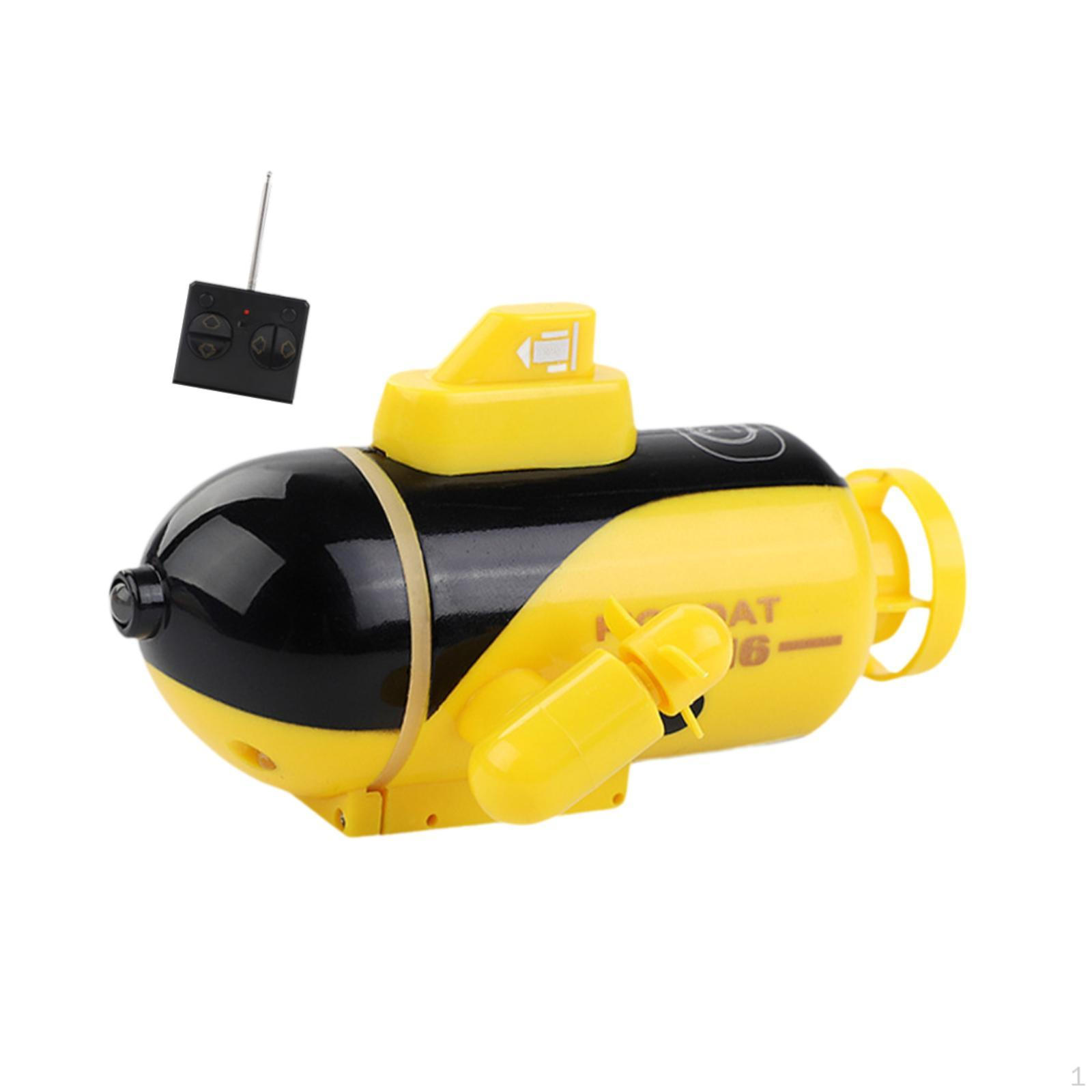 

Лодка с дистанционным управлением, двигающаяся назад/всплытие, мини-подводная лодка с дистанционным управлением, игрушка для мальчиков и девочек жёлтый