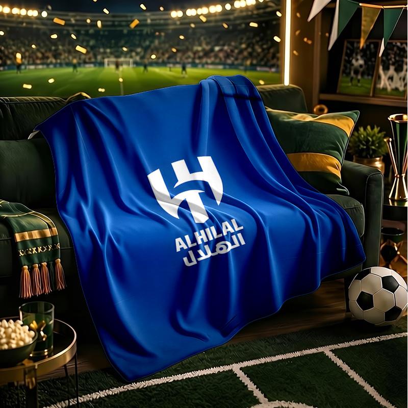 Al Hilal Crest Blanket Lightweight Flannel Bedding Blanket Perfect for Travel, Camping, Living Rooms, Offices, Sofas, Fan Christmas Gift
