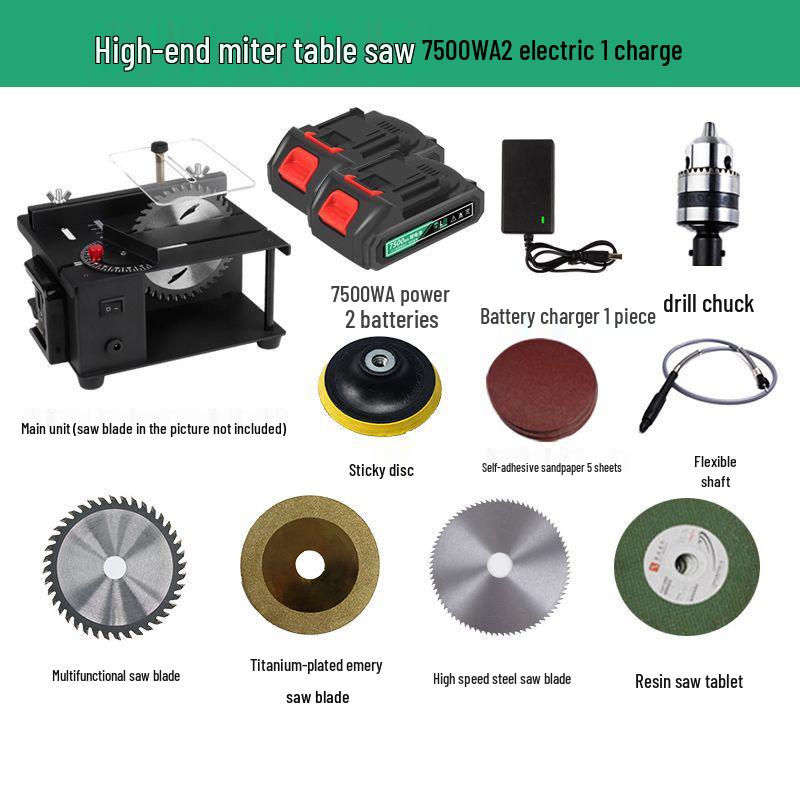 Compact Multi-Functional Table Saw for DIY Woodworking & Jade Cutting
