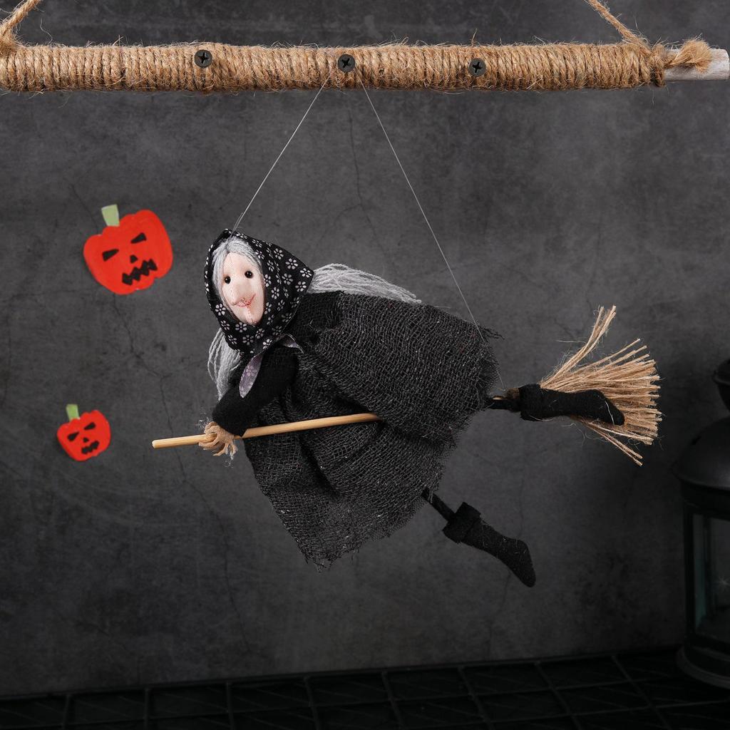 Halloween Witch Broom Hanging Ornament for Kids
