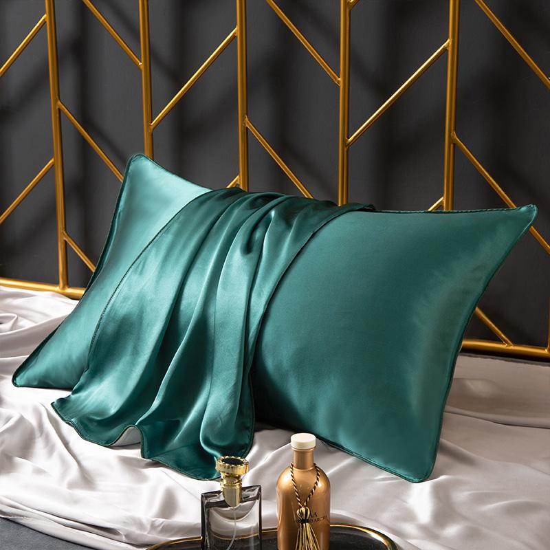 100% Seidenkissenbezug 19Momme Maulbeere Naturseide Kissenbezug B-Seite Bambusfaser Sommer Zuhause Bett AB-Seite Seidenkissenbezug