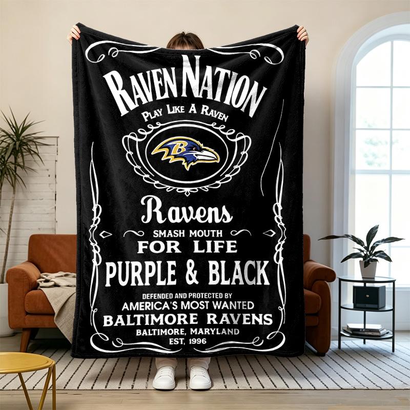 Baltimore Ravens Soft and comfortable flannel Suitable for sofas living rooms outdoor camping travel and also makes a great anniversary gif