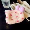 Adorable Cat Face Coasters Heat Resistant Non Slip Multipurpose Cartoon Cotton Pads For Kitchens Jewelry Storage
