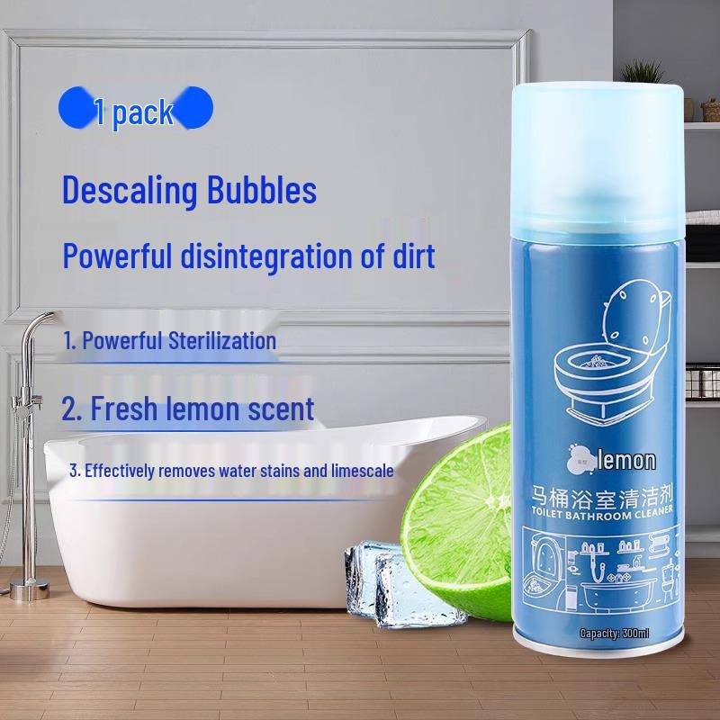 Multifunctional Bathroom Cleaner: Powerful Foam for Stain Removal and Whitening on Tiles and Toilets