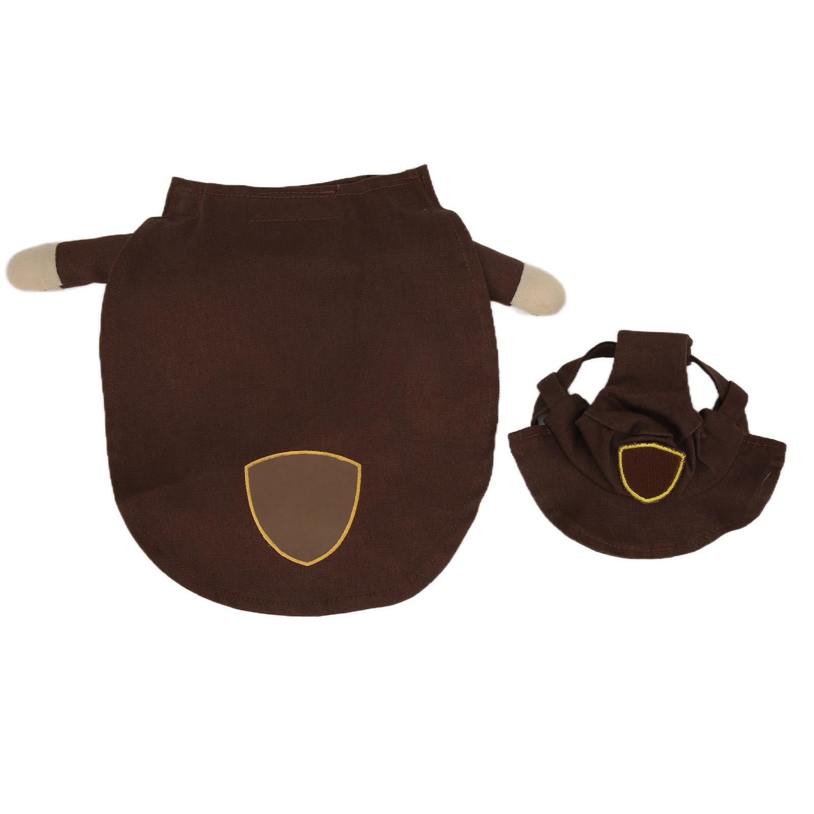 

Костюм собаки, забавная рождественская одежда для собак со шляпой для маленьких и средних собак, праздничный костюм S