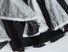 Women's Summer Sleeveless Polka Dot Color Block Cinched Waist Mini Dress