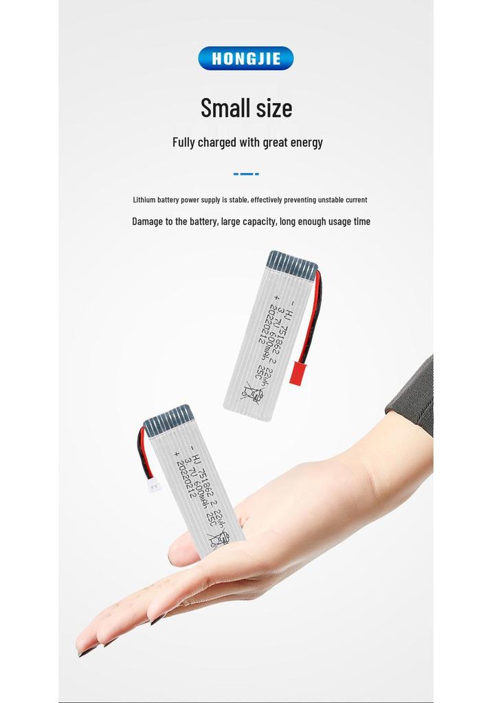 3.7V 600mAh LiPo Battery 25C for UDI U818A RC Aircraft
