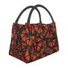 Oranje Monarchvlinder Geïsoleerde Lunchtas voor School Bento Opslag Voedseldozen Container Koeler Thermische Lunchbox Tote
