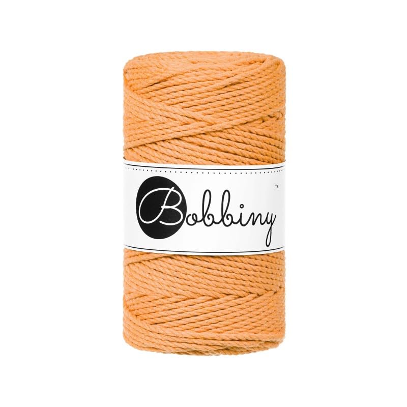 

[Bobbiny] Macrame rope 3 strands 3mm 100m Bobigny macrame cord 3ply triple twist orange