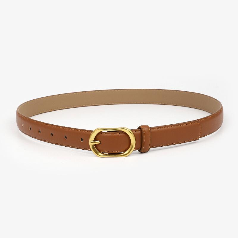 

Винтажная золотая пряжка простой женский ремень джинсы платье ветер ремень женщины 105*2.4 верблюд