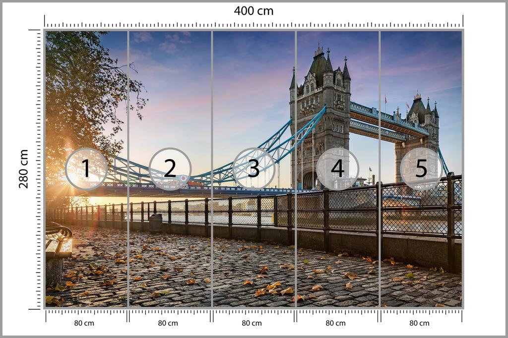 Photomural London Tower Bridge Self-Adhesive Mural 400x280