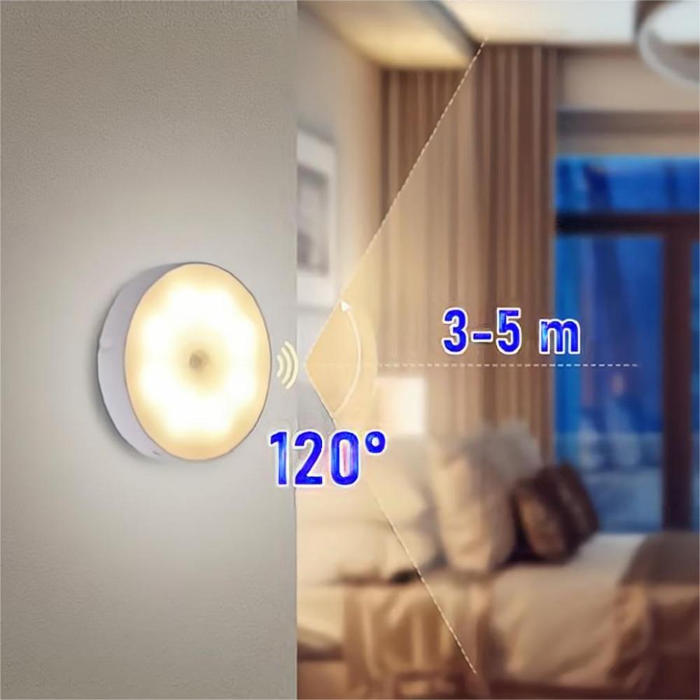 LED Night Light Motion Sensor Light LED Lamp With Switch Rechargeable Inductor Lights For Kitchen Stairs Hallway Lighting Lamp