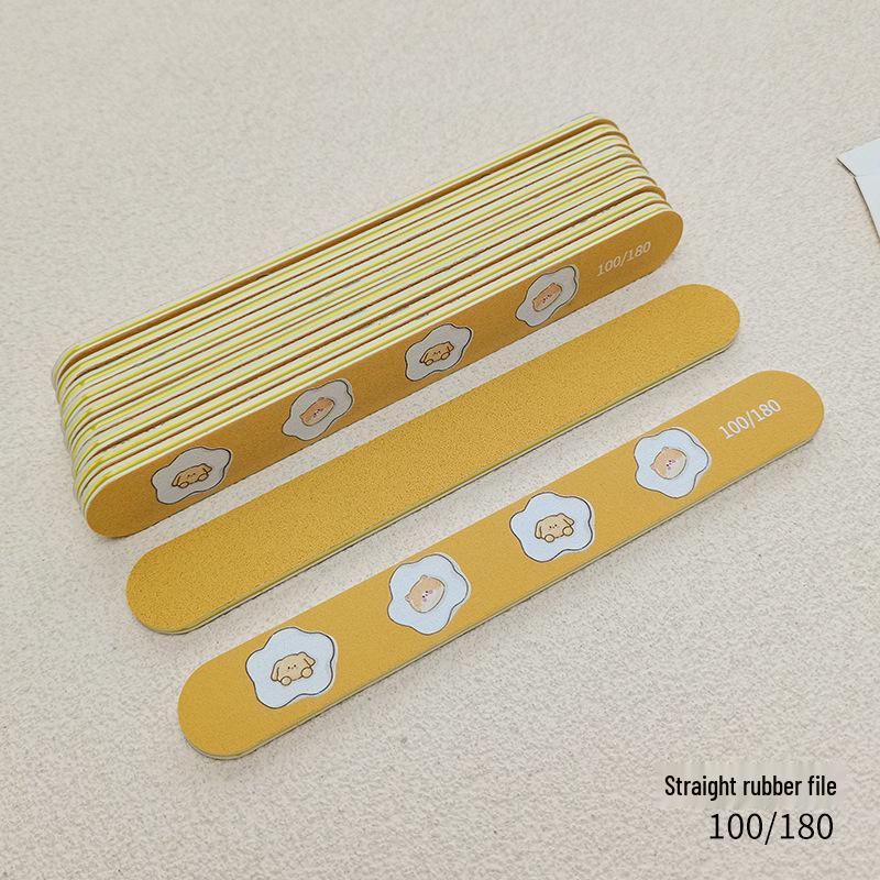 Durable Egg Yolk Nail Art Polishing Strips - No Shedding, Wear-Resistant Wood Chip Files