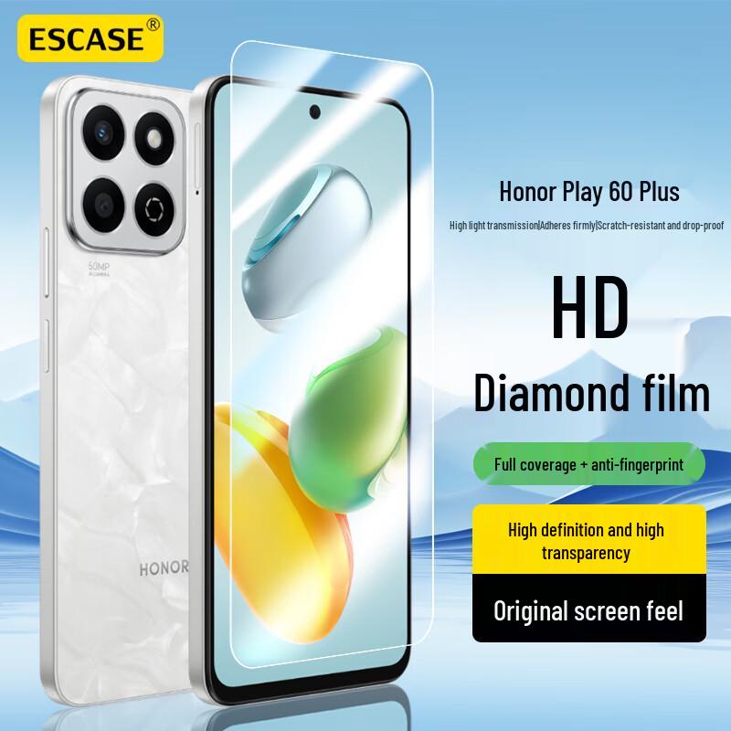 ESCASE Tempered Glass Screen Protector for Honor Play 60 Plus