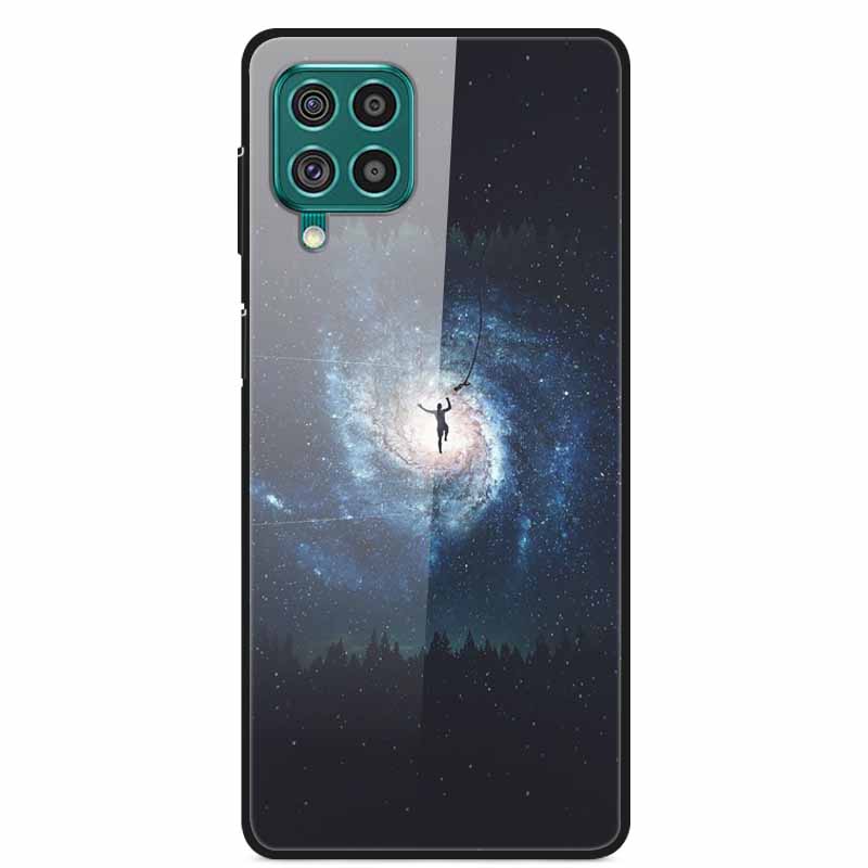 For Samsung M32 Case Tempered Glass Hard Back Cover Case For Samsung Galaxy A12 A22 M32 Phone Case Cover M 32 A 22 Funda Coque