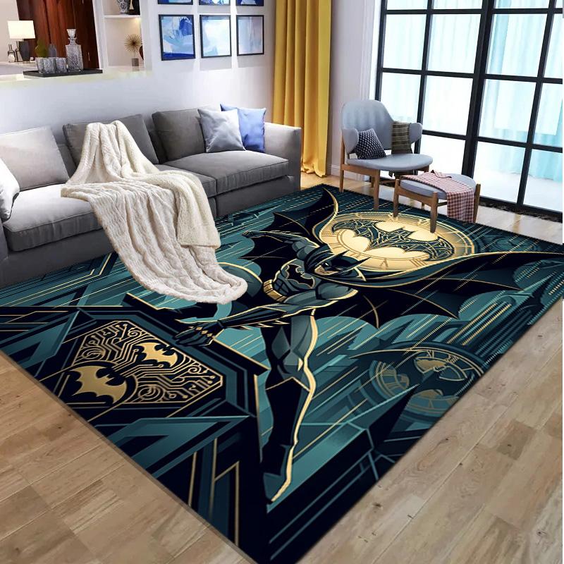 Batman Pattern Rug, Indoor/Outdoor Mat, for Picnic, Gameroom, Bedroom, Office, Living Room, Home Decor Carpet, Birthday Gift