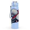 1PC Badminton Shuttlecock Racket Print 750ml Color Plastic Sports Water Bottle Leakproof Flip Straw Lid Suitable for Sports Office Home Use