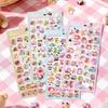 1 Pc Cute Fashion 3D Relief Stickers Aesthetic Stickers Cartoon Gourmet Animals Creative Stickers DIY Decoration Stickers