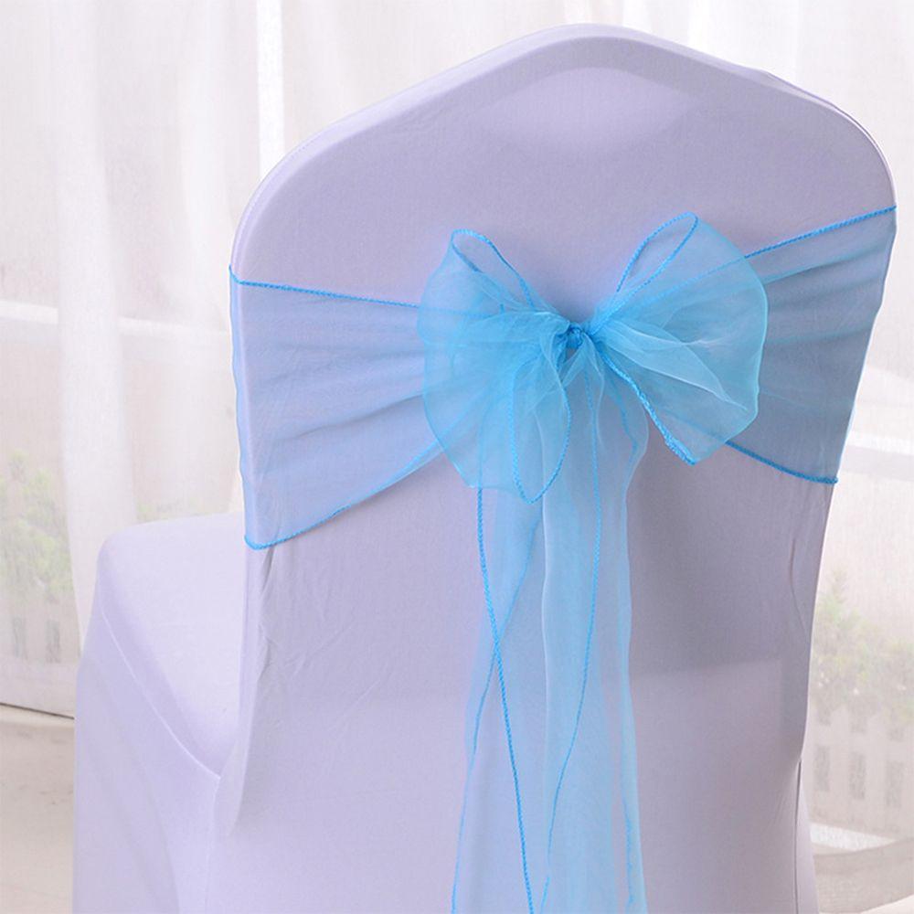 Seat Cover Tie Ribbon Chair Bows Sashes Events Banquets Wedding Reception Supplies Chair Back Decor